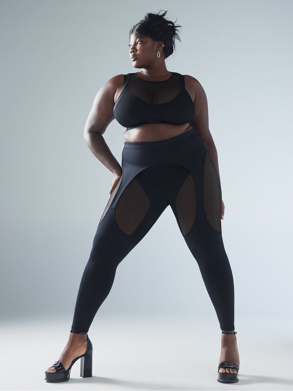 Savage x Fenty PIN UP HIGH-WAIST LEGGING black size XL women's
